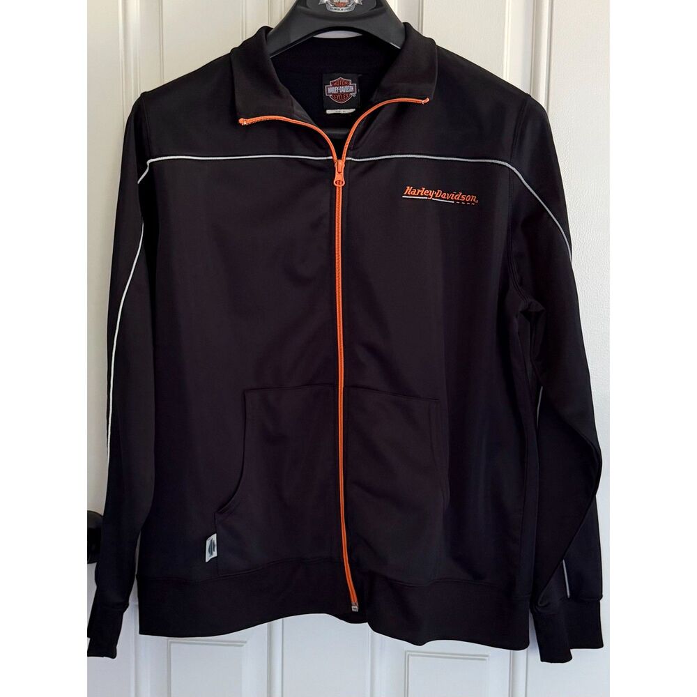 Y2K Harley Davidson Daytona Beach Florida Women's Moto Track Jacket size XL